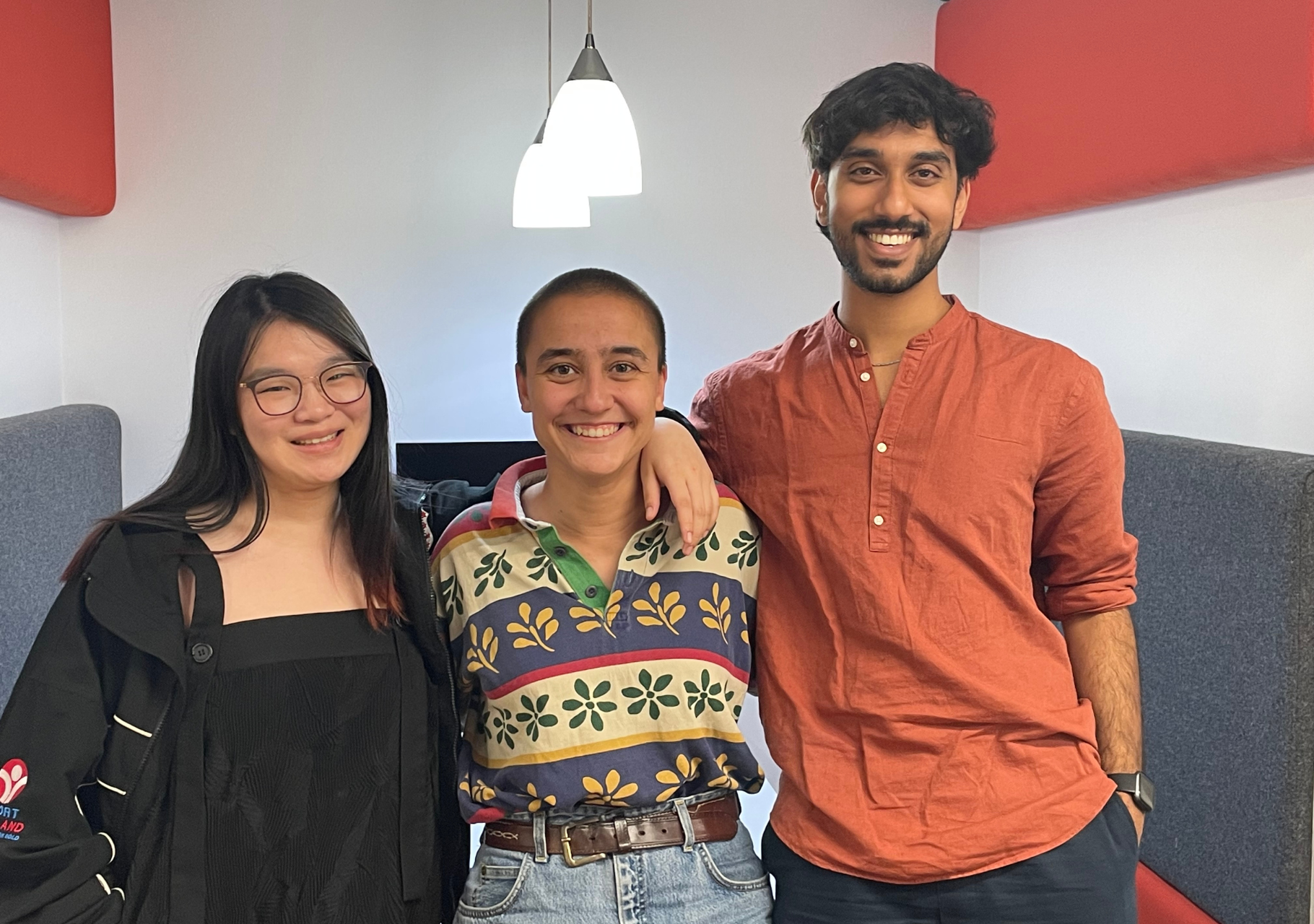 Lesley, Elena and Kabir - DRM Interns